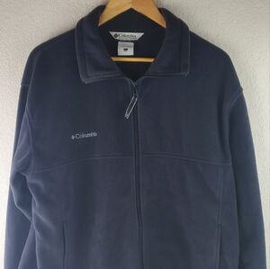 Columbia Black Fleece Jacket Size Large Mens, Pre-Owned